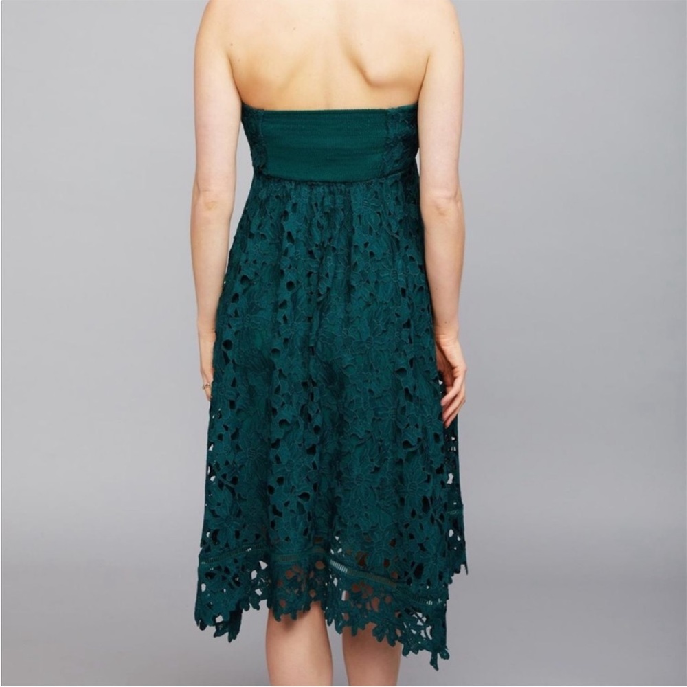 A Pea in the Pod strapless emerald green lace maternity dress, Women Size Small - Picture 6 of 6